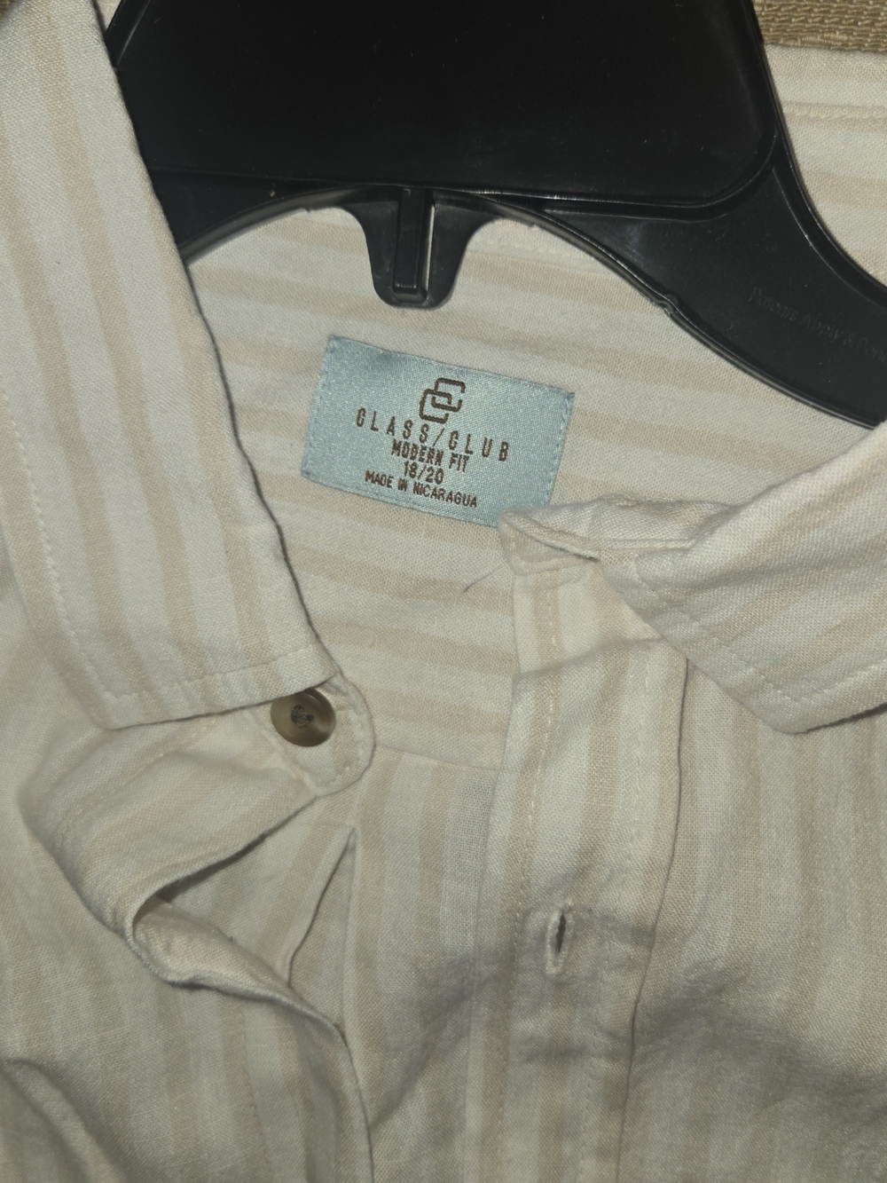 Class Club Cream & White Striped Button-Down Shirt